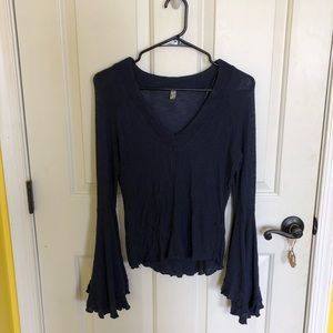 Free People Bell Sleeve Top